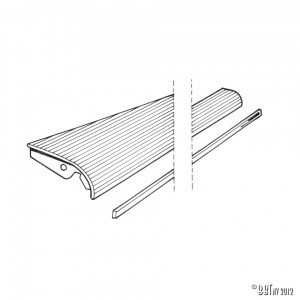 Running-board left with 9 and 18 mm moulding