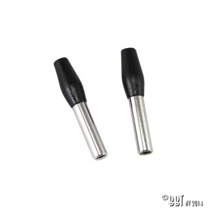 Door lock pulls chrome/black