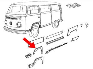 Front wing outer skin, left