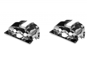 Cylinder cover, single port, chrome