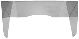 Firewall, stainless steel, chrome, smooth