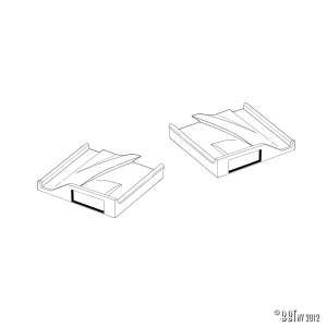 Rear window wedge, as pair