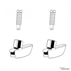 Vent wing hinge convertible, complete with screw, as pair