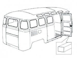 Side cargodoor seals, L/R, 8 pieces Top quality