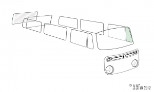 Ventwing window closed left, green