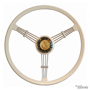 Banjo steering wheel, white