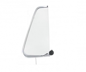 Vent window chrome with lock, right