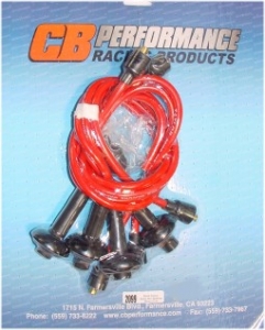 Spark plug wire, with flexible carbon core red