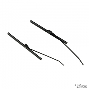 Wiper blade + arm, black, pair, 18.50cm