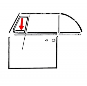 Window scraper inside vent wing, left/ right, as pair