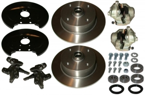 Front disc brake conversion kit. Standard spindels