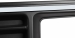 Radiator grille for square headlamps, black with grey painted edge